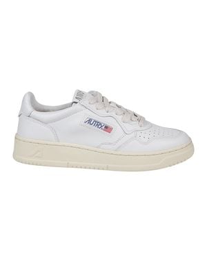 Autry Medalist Low Perforated Leather Sneakers - White
