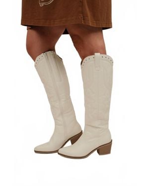 Olem High Range Wide-Calf Boots - Natural