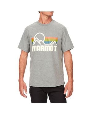 Marmot Logo Cotton Graphic T-Shirt - Gray