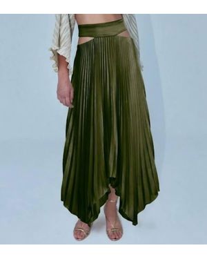 AIIFOS Kenny Pleated Skirt - Green