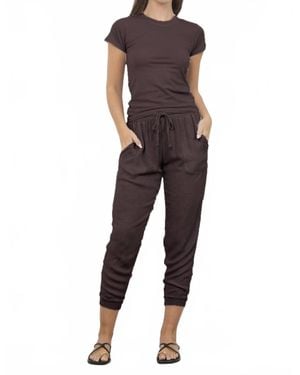 Lamade Hancock Twill Sweatpants - Brown