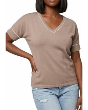 Staccato Sara Stitched Accent Top - Gray