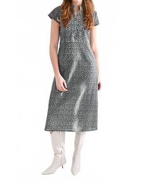 Never A Wallflower Column Midi Dress - Metallic