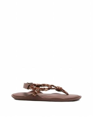 FLOWZE Fló Monocolor Rope Sandals - Brown
