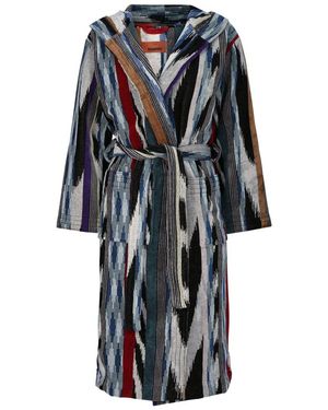 Missoni Clint Hooded Bathrobe - Black