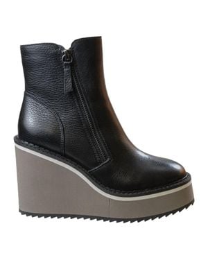 Naked Feet Avail Wedge Ankle Boots - Black
