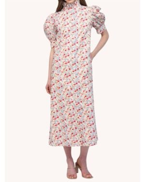 Fate Lara Ruffle Midi Dress - Pink