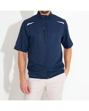 Abacus Row Lanark Stretch Wind Shirt - Blue