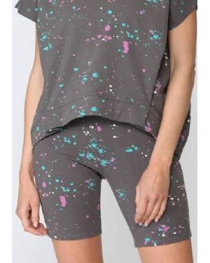 Fate Splatter Fitted Shorts - Gray