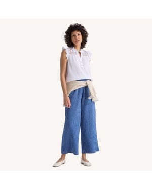 Nautica Striped Crinkle Pull-On Pant - Blue