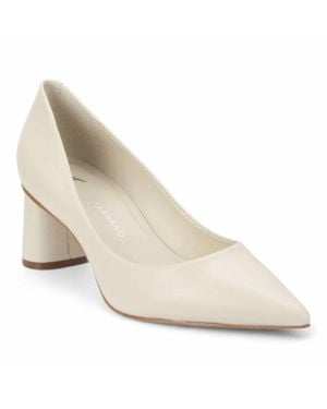 Carrano Classic Block Heel Pump - Natural