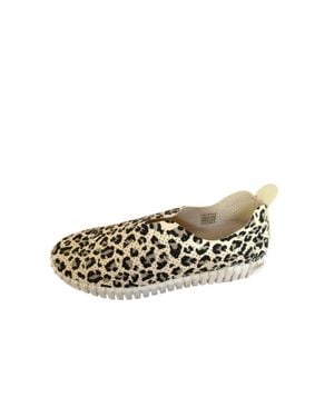 Ilse Jacobsen Tulip 139 Leopard Print Slip On Shoes - Metallic