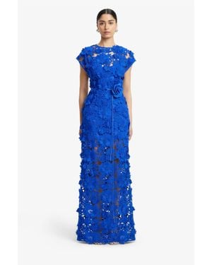 LEO LIN Alena Lace Maxi Dress - Blue