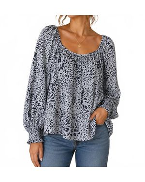 J joy Peasant Blouse - Blue
