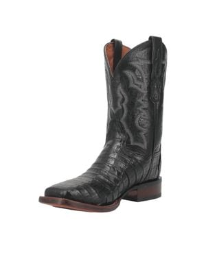 Dan Post Kingsly Caiman Western Boots - Black