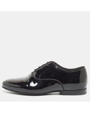 Lanvin Patent Leather Lace Up Oxford - Black