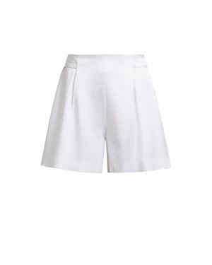 BOSS Relaxed-Fit Shorts With Front Pleats - White