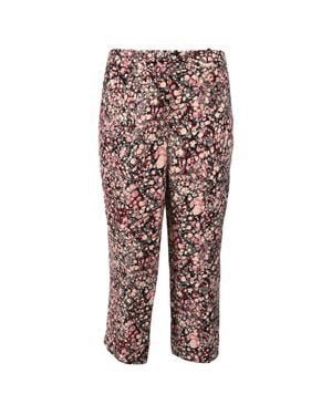 Victoria Beckham Printed Straight-Leg Crop Pants - Multicolor