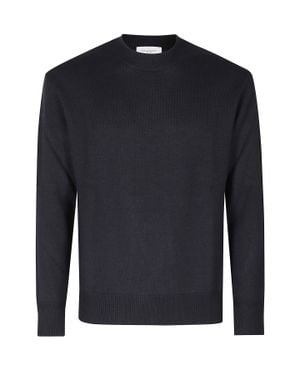Paolo Pecora Virgin Wool Crew Neck Sweater - Blue