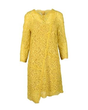 Ermanno Scervino Lace Dress Cotton Polyamide Viscose - Yellow
