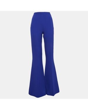 Safiyaa Azzure Stretch Crepe Flared Pants - Blue