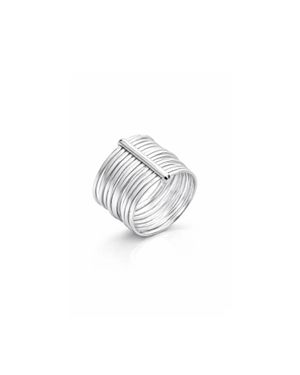 Gold & Honey Stacked Ring - White