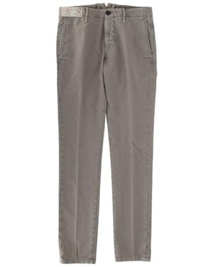Incotex Straight-Leg Cotton-Blend Logo Jeans - Gray