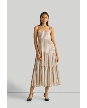 REISTOR Strappy Tiered Maxi Dress - Natural