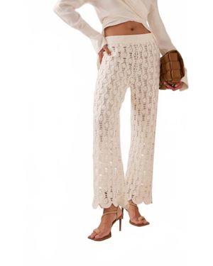 Jonathan Simkhai Georgie Crochet Pants - Natural