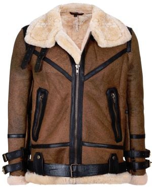 Infinity Leather Vintage Pilot B3 Sheepskin Jacket- Knoxville - Brown