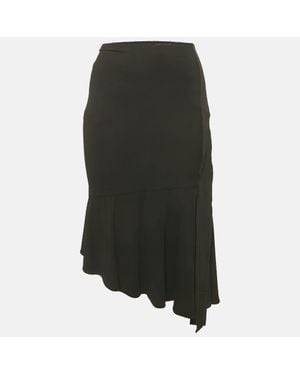 Roberto Cavalli Jersey Flared Short Skirt - Green