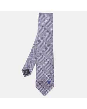 Versace Patterned Silk Tie - Purple