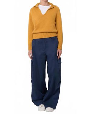 Phoebe Jon Sylvia Sailor Collar Sweater - Blue