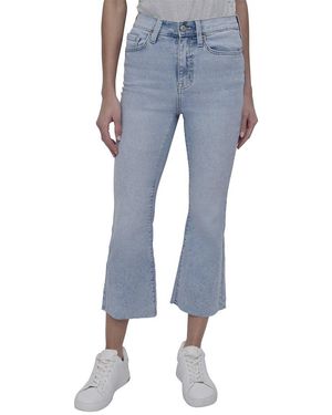DKNY High Rise Ecru Flare Jean - Blue