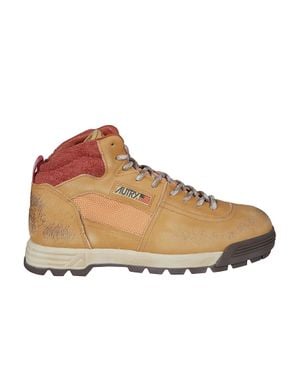 Autry Malga Mid Trekking Calf Leather Boots - Brown