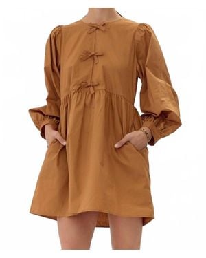 Jodifil Felicity Long Sleeve Dress - Brown