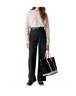Vanessa Bruno Dulce High Waist Straight Leg Pants - Black