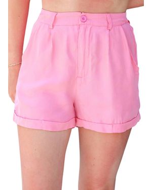 Sadie & Sage Stay True Cuffed Shorts - Pink