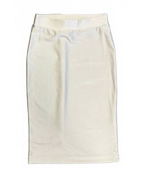 Second Skin by RD Style Stretch Midi Skirt - White