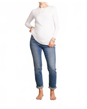Nom Maternity Liv Long Sleeve Tee - Blue