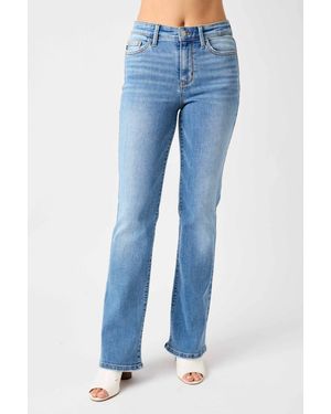 Judy Blue Mid Rise Vintage Bootcut Jeans - Blue