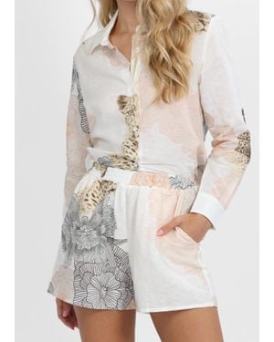 Las Sureñas Garden Tiger Short - White