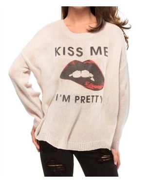 The Laundry Room Kiss Me I'M Pretty Sweater - Natural