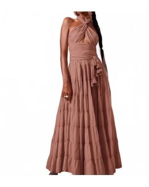 Erika Peña Selma Bohemian Maxi Dress - Brown