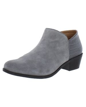 Vionic Marissa Suede Embossed Booties - Gray