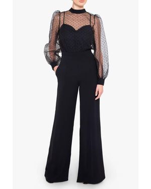 Black Halo Rosalie Wide Leg Jumpsuit - Blue