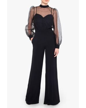 Black Halo Rosalie Wide Leg Jumpsuit - Blue