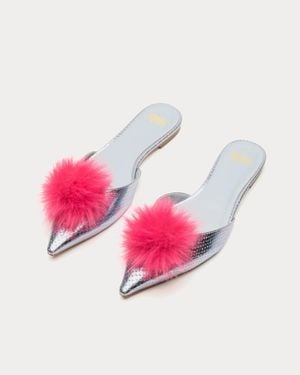 Frances Valentine Pauline Pom Pom Flats - Pink