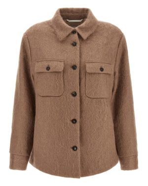 Peserico Bouclé Overshirt - Brown