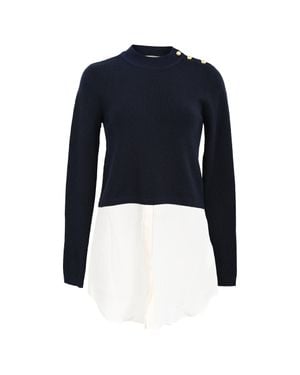 Sandro Sandro Salima Layered Effect Sweater - Blue